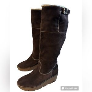 MICHAEL Michaels KORS Suede Wedge Boots